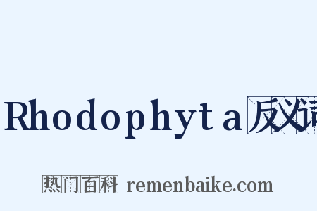 Rhodophyta反义词是什么意思的图片